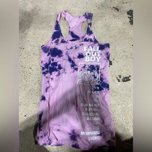 Fall Out Boy Purple Tie-Dye Tank Top